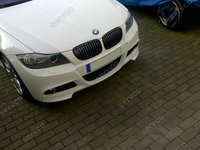 Prelungire lip buza spoiler bara fata BMW E90 E91 LCI pt bara pachet M tech Aerodynamic 2009-2012 v4