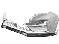Prelungire lip spoiler bara fata pentru Ford Puma ST-Line, ST-Line X, ST-Line Vignale 2019- CSL504
