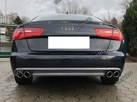 Prelungire S line lip buza difuzor tuning sport bara spate Audi A6 4G C7 RS6 S6 2011-2014 v3