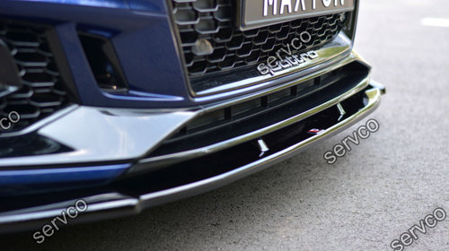 Prelungire splitter bara fata Audi A4 RS4 B9 2017- v8 - Maxton Design