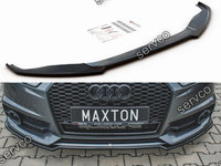 Prelungire splitter bara fata Audi A6 S6 C7 S line Sedan Avant Facelift 2014-2017 v9 - Maxton Design