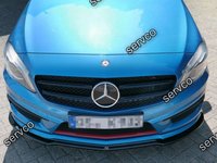 Prelungire splitter bara fata Mercedes A Class W176 Amg-Line 2013-2015 v3 - Maxton Design