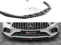 Prelungire splitter bara fata Mercedes A Class W177 A35 AMG AMG-Line 2018- v7 - Maxton Design