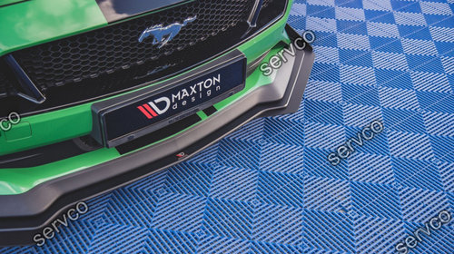 Prelungire splitter bara fata si flapsuri Ford Mustang GT MK6 Facelift 2017- v9 - Maxton Design
