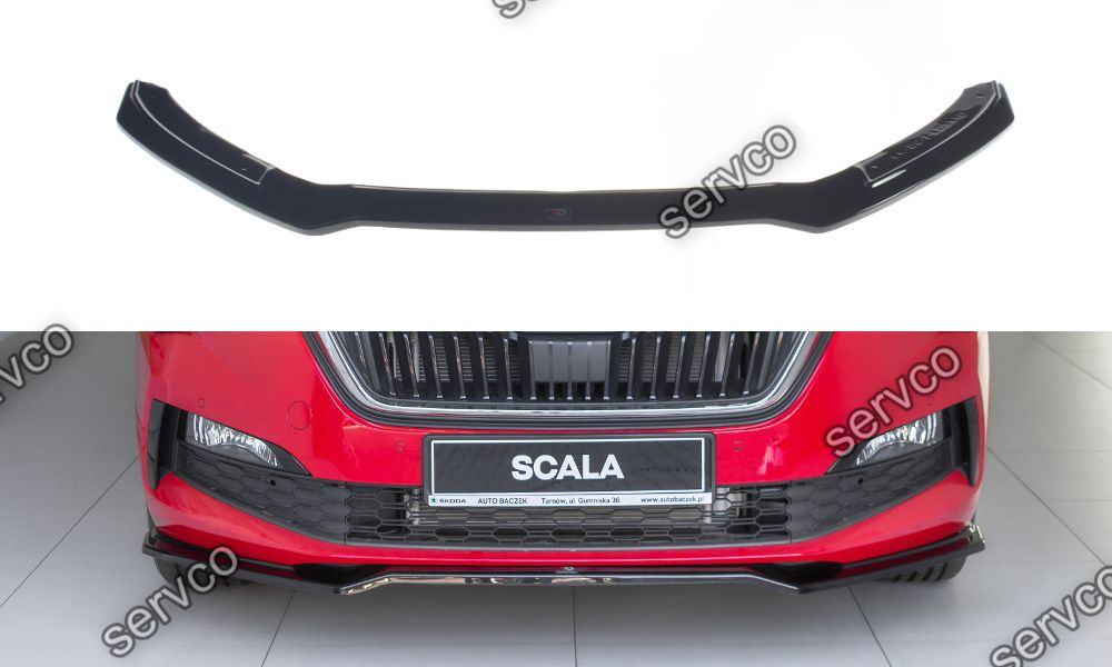 Prelungire splitter bara fata Skoda Scala 2018- v2 - Maxton Design