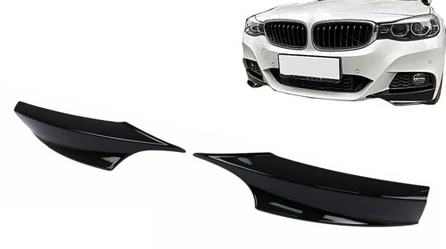 Prelungiri Laterale Bara Fata BMW Seria 3 F34 GT 2013-2020 Negru Lucios