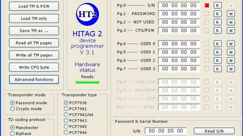 Programator chei HITAG-2 V3.1