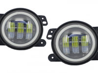 Proiectoare Ceata Full LED CREE Dublu compatibil cu JEEP Wrangler JK (2007-2017) Tuning Jeep Wrangler JK 2006 2007 2008 2009 2010 2011 FLJEWR4D