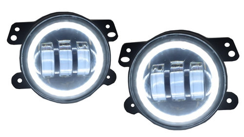 Proiectoare Ceata Full LED CREE Dublu Jeep Wrangler JK (2007-2017)