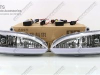 PROIECTOARE CU LUMINI DE ZI DRL SI SEMNALIZARE LED HYUNDAI Santa fe 2013-2017 [V2]