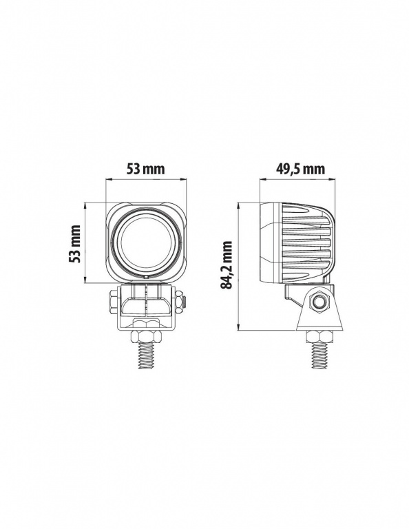 Proiector Cyclops-Square 1LED - 9/32V - 