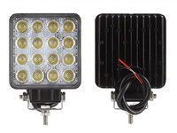 Proiector de lucru NEOLITE 12/24V, 48W, 3300 lumeni, temperatura culoare 6000K, patrat, cu suport, 16xLED, Latime: 110 mm, Inaltime: 126 mm, adancime: 55 mm, 1 buc.