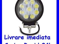 Proiector LED 12V - 24V Lucru Santier OFFRoad ROTUND lumina Spot 27W F17-2