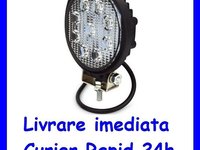 Proiector LED 12V - 24V Lucru Santier OFFRoad ROTUND lumina SPOT 27W F17-2
