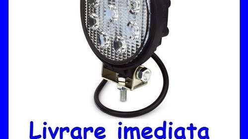 Bargain shake Maladroit Proiector LED 12V - 24V Lucru Santier OFFRoad ROTUND lumina FLOOD 27W F18-2  - #2066345599
