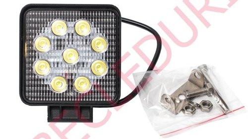 Proiector LED 4.3 Inch patrat, 27 W 1890 LM 10-30 V DC