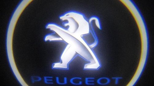 Proiector LED Cree cu logo PEUGEOT pentru por