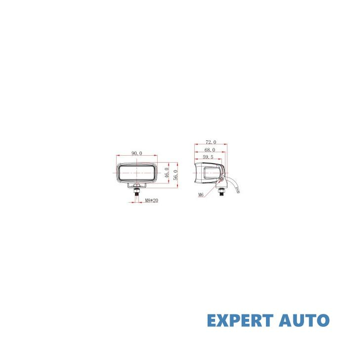 Proiector led profesional 5700k / 15w (3