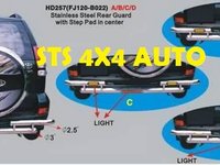 PROTECTIE BARA SPATE DIN INOX TOYOTA LAND CRUISER FJ120 03-09 CU LED