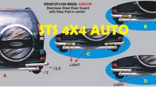 PROTECTIE BARA SPATE DIN INOX TOYOTA LAND CRU