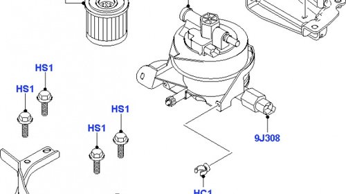 protectie metalica filtru combustibil pt ford focus 2 1.6tdci,80kw,109cp