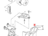 Protectie pompa abs Volkswagen Golf 6 Hatchback 2010 gri OEM 1K1614321B