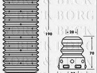 Protectie praf Amortizor AUDI A3 Sportback 8VA BORG & BECK BPK7073