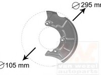 Protectie stropire,disc frana AUDI A3 (8L1), SKODA OCTAVIA (1U2), VW GOLF Mk IV (1J1) - VAN WEZEL 5888371