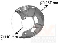 Protectie stropire,disc frana AUDI FOX (80, 82, B1), AUDI 4000 (81, 85, B2) - VAN WEZEL 5830371