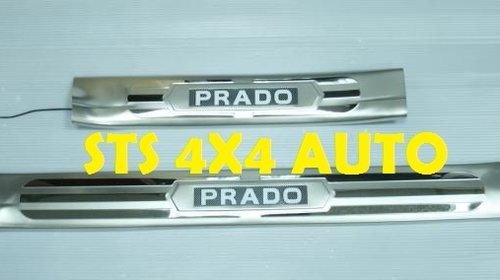 PROTECTII PRAG CU LED DIN INOX TOYOTA LAND CRUISER FJ120 PRADO 03-09