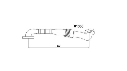 Racord conducta EGR AUDI VW SEAT SKODA1.9TDI (BXE / BKC / BJB / BLS) / VW Golf V (1K) 1.9TDI (BXE / BKC / BLS)