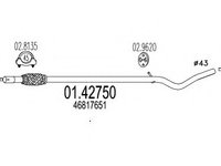 Racord evacuare 01 42750 MTS pentru Fiat Panda