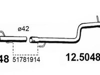 Racord evacuare FIAT DOBLO Microbus (223, 119) (2001 - 2016) ASSO 12.5048 piesa NOUA