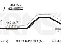 Racord evacuare VW CADDY III caroserie (2KA, 2KH, 2CA, 2CH), VW CADDY III combi (2KB, 2KJ, 2CB, 2CJ) - ERNST 140447