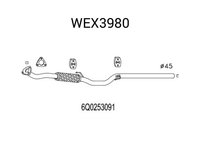 Racord evacuare WEX3980 QWP pentru Vw Passat Vw Golf Vw Jetta Vw Vento Seat Toledo Seat Cordoba Seat Ibiza Skoda Fabia