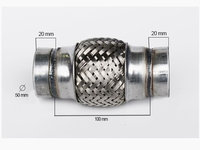 RACORD FLEXIBIL INNER & OUTER BRAID 50x100 MM