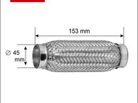 Racord flexibil toba esapament 45 x 153 mm BOSAL 265-307 piesa NOUA