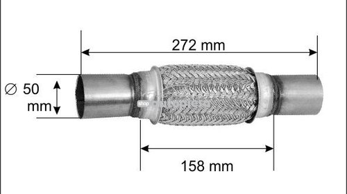 Racord flexibil toba esapament 50 x 272 mm BO