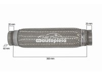 Racord flexibil toba esapament 60 x 300 mm FLANK FL 67815 piesa NOUA