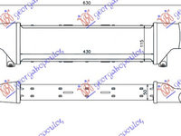 RAD.INT.2,0i-16V COM.-2,2CDi-2,5TDi43x11 - MERCEDES C CLASS (W202) 93-99, MERCEDES, MERCEDES C CLASS (W202) 93-99, PEUGEOT, PEUGEOT EXPERT 07-16, Partea frontala, Radiator Intercooler, 051606200