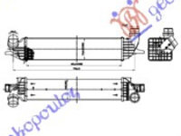 RAD..INT.2,0i16V-2,0DCi(648x114x106) - RENAULT RENAULT LAGUNA 07-15, RENAULT, RENAULT LAGUNA 07-15, PEUGEOT, PEUGEOT EXPERT 07-16, Partea frontala, Radiator Intercooler, 067906200
