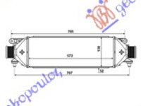 RAD.INTE.PETR.1,3-1,6-1,9TD(57,2x13,2x53 - ALFA ROMEO ALFA ROMEO MITO 08-, ALFA ROMEO, ALFA ROMEO MITO 08-, PEUGEOT, PEUGEOT EXPERT 07-16, Partea frontala, Radiator Intercooler, 097606220