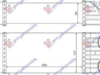 RAD.INTER.1,6HDi (300x158x80) - CITROEN C2 03-08, CITROEN, CITROEN C2 03-08, PEUGEOT, PEUGEOT EXPERT 07-16, Partea frontala, Radiator Intercooler, 019506200