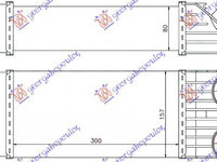 RAD.INTER.1,6HDi (300x158x80) - CITROEN C3 02-10, CITROEN, CITROEN C3 02-10, PEUGEOT, PEUGEOT EXPERT 07-16, Partea frontala, Radiator Intercooler, 019006200