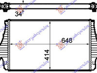 RAD. INTER. 1.9 CDTI (647x415x34) - SAAB 9.3 02-08, PEUGEOT, PEUGEOT EXPERT 07-16, Partea frontala, Radiator Intercooler, SAAB, SAAB 9.3 02-07, 701106210