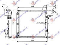 RAD. INTER.2,0 D4D 00-(125x260x64) - MERCEDES VITO (W638) 96-04, MERCEDES, MERCEDES VITO (W638) 96-04, 011206300