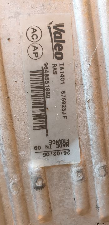 RAD66-RAD67 Radiator intercooler Citroen OEM:9648551880