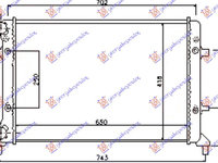 RADIATOR 1.4-1.6-2.0FSI/SDI MANUAL/AUTO +Ac/ (650x415) (MECANIC), SKODA, SKODA YETI 09-13, 747006313