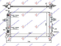 RADIATOR 1.6-1.8 +/-AC PETROL AUTOMATIC (600x360x16) (BRAZED) - OPEL OPEL ASTRA H 04-10, OPEL, OPEL ASTRA H 04-10, 047106370