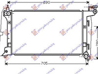 RADIATOR 1.6 i-VVTi AUTO PETROL (600x350) (JAPAN) (KOYO) - TOYOTA TOYOTA COROLLA VERSO 02-07, TOYOTA, TOYOTA COROLLA VERSO 02-07, 028206355